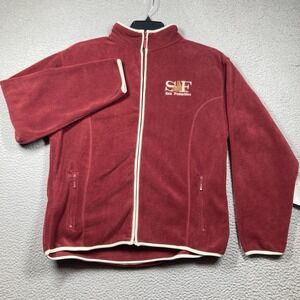 San Francisco Jacket Adult 2XL Maroon Fleece Full Zip Outdoor Travel Destination